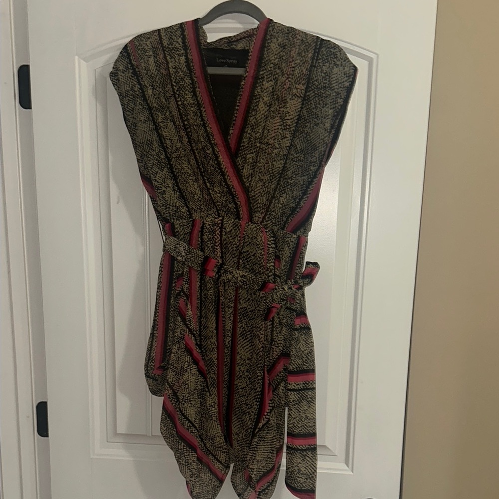 Elegant Black and Pink Wrap Dress